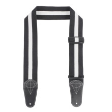 Gitarrengurt E-Gitarre Bassgurte Weicher Verstellbarer Akustikgitarrengurt Schwarz+Weiß