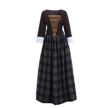 (M) Damen Schottisches Highland Kostüm Claire Fraser Stil Historisches Woll Outfit Set