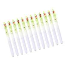 12 Stuks Animal Print Gel Pen Uitwisbare Intrekbare-1Appelgroen
