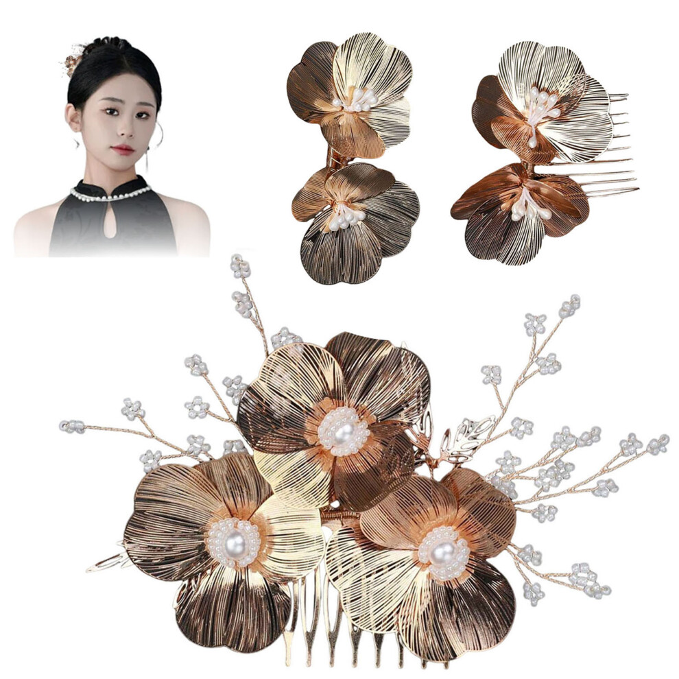 Dachuang Beauty Elegant Alloy Bridal Hair Comb For Women
