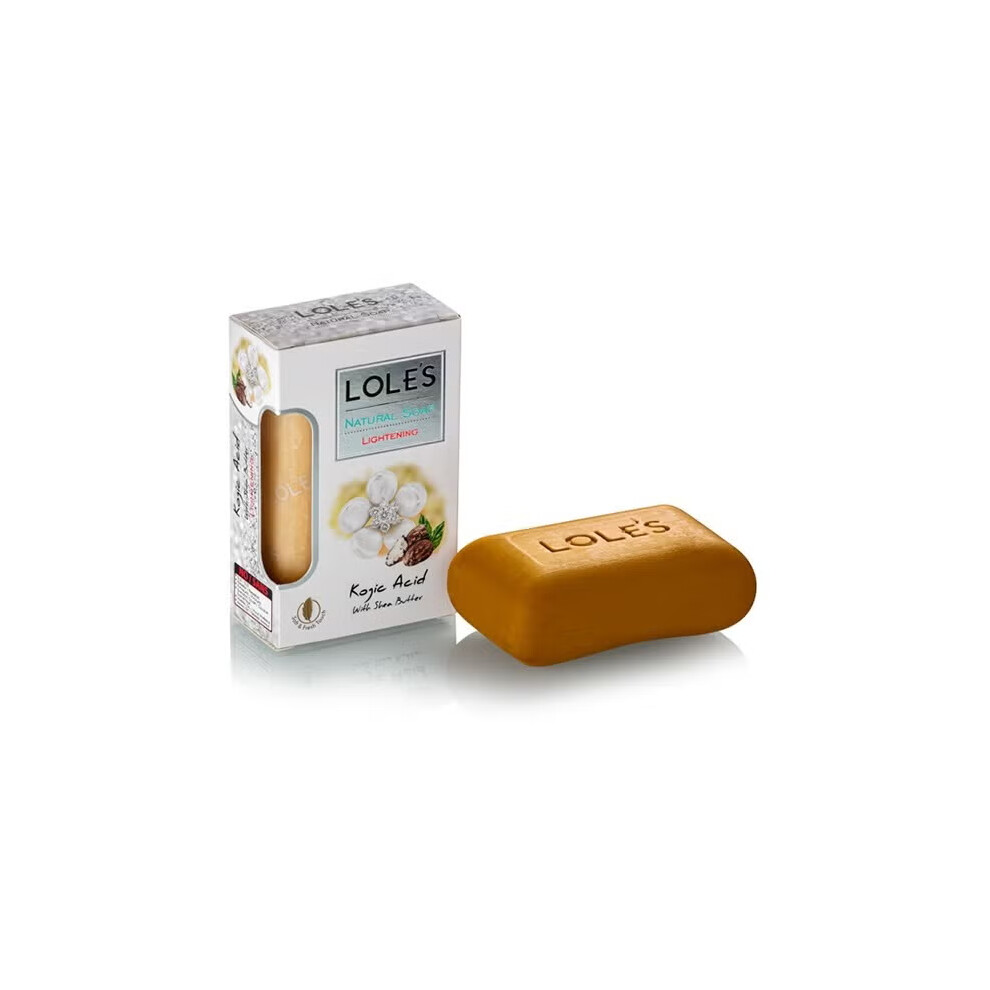 Lole's Luxury Pure Natural Soap Kojic Acid with Shea Butter (Pack of 2 x 150g Twin Pack) Skin Lightening & Brightening Face & Body Care