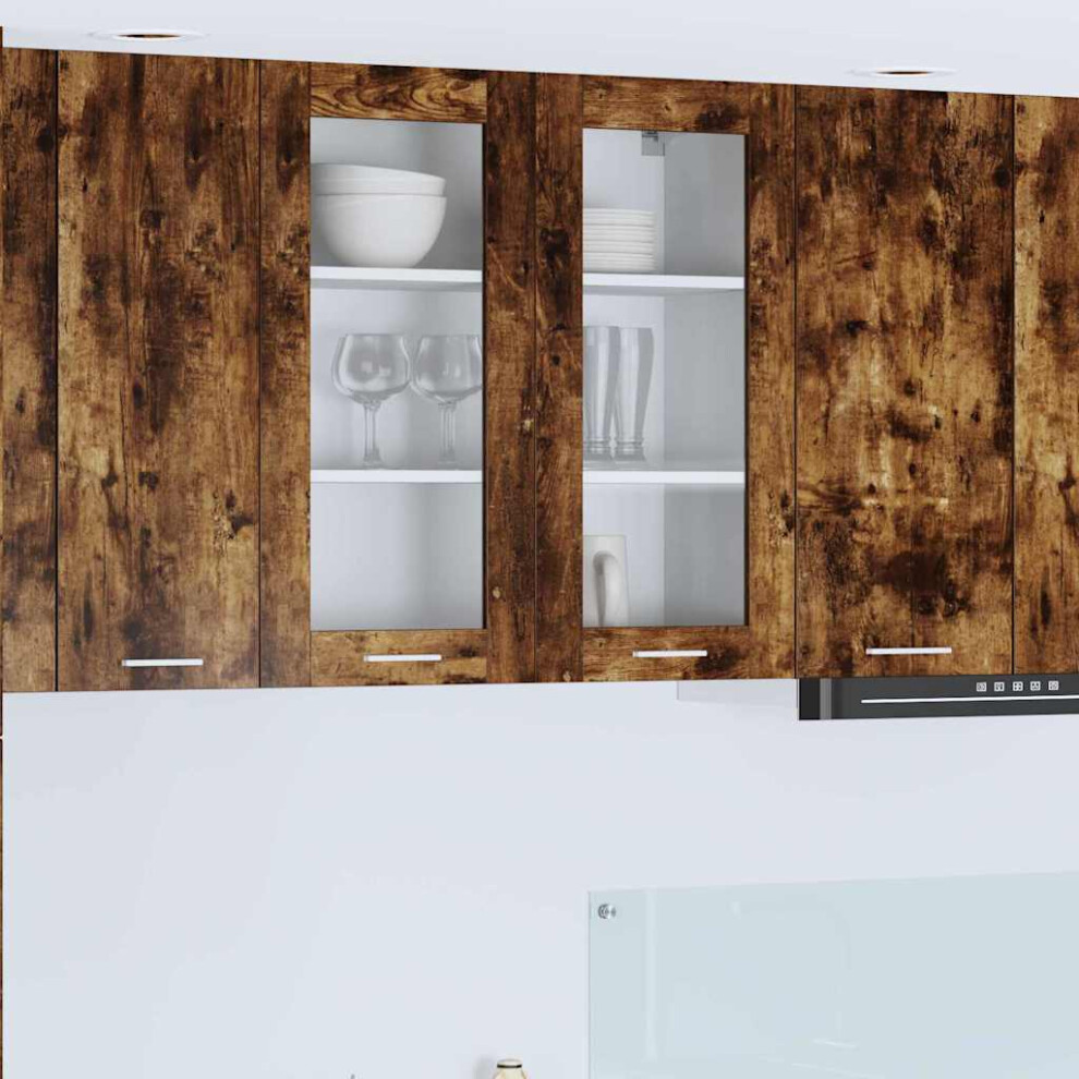 Vidaxl Hanging Cabinet Smoked Oak 80 X 31 X 80 Cm Engineered Wood
