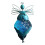 Iron Pathway Light Solar Deck Lamp Angel Shape with-Blue 1