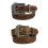 Adjustable Width Cowboy Belt Distressed Waist-Bronze 120cm 3