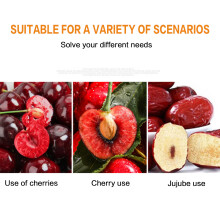 (Red 4 pcs) 4pc Fruit Corer Spoon Set - Melon, Grape Pit Remover Tool