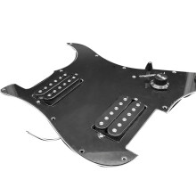 ST SQ Electric Guitar Loaded Prewired Scratchplate Guitar Pickguard Electric Guitar Pickguard Pickup Assembly Black