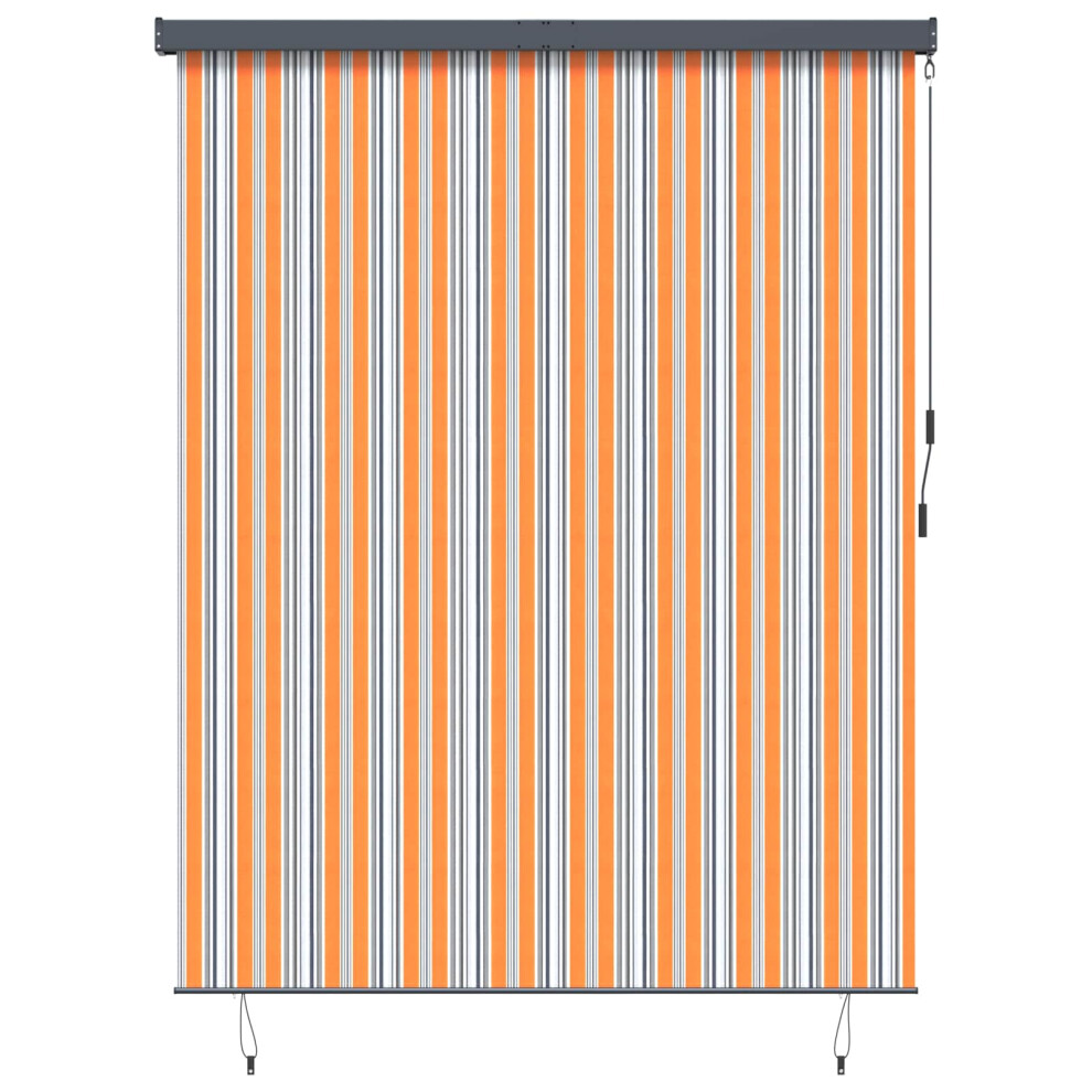 Vidaxl Roller Blind Yellow And Blue 200 X 250 Cm Fabric And Aluminum