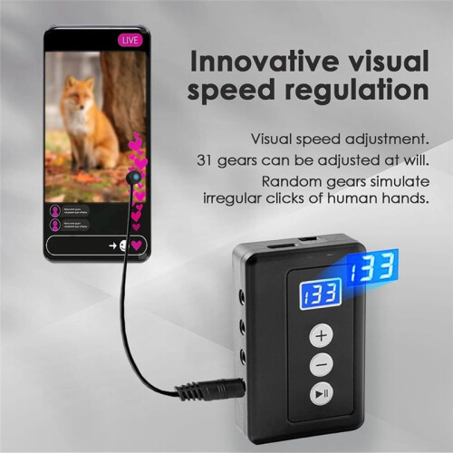 Auto Clicker,Screen Device Automatic Tapper Speed Adjustable Simulated Finger Clicking for Games,Live Broadcast,Reward 2
