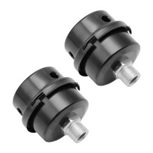 2St Compressor Muffler Metaal Geluidsfilter Voor Luchtcompressor