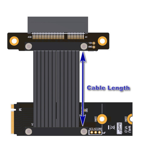 Flexible PCIE Extension Cable Fast Speed Data-15cm M42UL 2