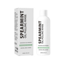 1pcs White Spearmint Oil Pulling Rinse, Cold-Pressed Coconut Oil Mouthwash for Teeth Whitening & Gums Care