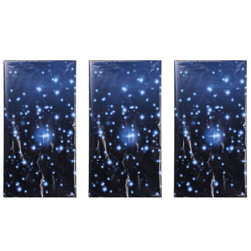 3pcs Space Tablecloth Starry Night Tablecloth Decorations Galaxy Table Cover Space Stars Theme Part