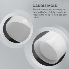 2 Sizes Cylinder Candle Molds Silicone Mold for Candle Making, Pillar Candles Resin Mould Epoxy Resin Casting Molds