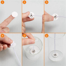 1500 Pieces of Candle Wick Stickers 2 mm Wax Stickers Candle Wick Glue Thermal Resistance Glue Stable in Hot Wax