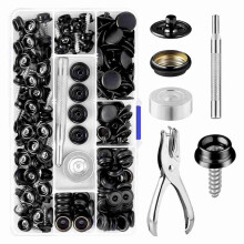 Canvas Snap Kit 2 Pcs Setting Tool,Marine Grade Stainless Steel 3/8in Socket Canvas Snap Button Fastener Kit, for Boat A