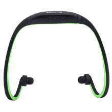 Compatibele BS19C sport Bluetooth-koptelefoon, stereo draadloos, in-ear koptelefoon met SD/TF-kaartsleuf, handsfree bellen en radiofunctie (kleur: gr