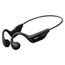 Cluasáin Spóirt Bluetooth Gan Sreang Uiscedhíonach Seolta Cnámh Dido W11S Comhoiriúnacha (Dubh): Bronntanas Iontas Dubh