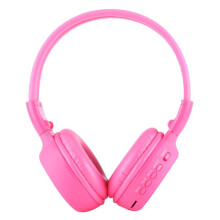 Compatibele BS-N65 opvouwbare draadloze stereo-hoofdtelefoon met LCD-scherm, TF-kaartsleuf, LED-indicator en FM-functie (kleur: magenta): pruim verra