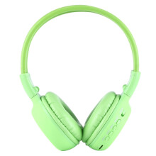 Compatibele BS-N65 opvouwbare draadloze stereohoofdtelefoon met lcd-scherm, TF-kaartsleuf, led-indicator en FM-functie (kleur: groen): Groen verrassi
