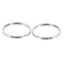 100X Quality 50mm Keyring Split Ring Set Heavy Duty Large Nickel Key Loop Sprung Hoop
