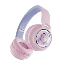 Cluasáin Bluetooth Thar-Chluas Q1 Comhoiriúnacha Monster Kids (Bándearg): Bronntanas Iontas bándearg