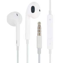 3,5 mm bedrade oordopjes compatibel met Android-telefoons/pc's/mp3-spelers/laptops, kabellengte: 1,2 m (wit) Verrassingscadeau