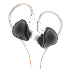 Compatibele KZ-EDC 1,2 m hoogwaardige bedrade HiFi in-ear hoofdtelefoon met diepe bas, stijl: zonder microfoon (transparant zwart): verrassingscadeau