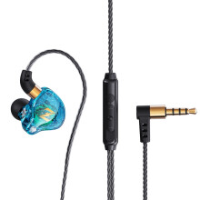 Compatibele QKZ ZEN in-ear hoofdtelefoon met diepe bas, bedieningselementen in de kabel, muziek-, hardloop- en sportfuncties, inclusief microfoon (bl