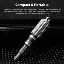Titanium Screwdriver Keychain-Portable&Magnetic Screwdriver,Perfect for -the-Go Applications and Quick Fixes