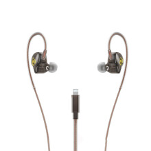 WK YC08 Pioneer Series 8-pins transparante bedrade oortelefoon, compatibel met muziek en bellen, kabellengte: 1,2 m (zwart): 8-pins verrassingscadeau
