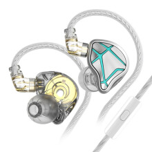 Yhteensopivat KZ-ESX 12 mm:n dynaamiset, syväbassoiset urheilulliset hifi-nappikuulokkeet, johdon pituus: 1,2 m (mikrofonin kanssa): Mikrofonin kanss