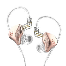 Compatibele KZ-ZEX 1.2m elektrostatische dynamische driver in-ear sportmuziekhoofdtelefoon, stijl: zonder microfoon (roségoud).: Verrassingscadeau zo