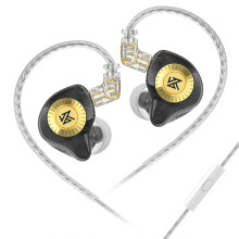 Compatibele KZ-EDX Ultra Dual Magnetic Dynamic Driver in-ear hoofdtelefoon, kabellengte: 1,2 m (met microfoon): Inclusief verrassingscadeau met micro