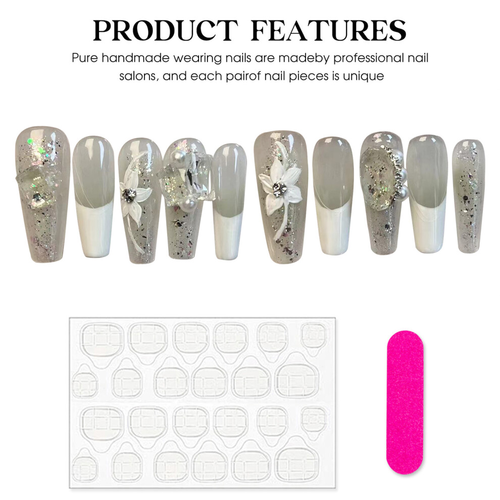 Reach-Tools (Xs) White Tip Press On Nails - Natural & Unbreakable