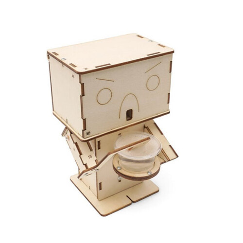 DIY Bubble Blowing Robot Model Kit Technologia Science Experimental Tool Kit Wooden Puzzle Games for Students