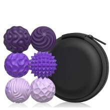 Silicone Magnetic Balls for Stress Relief, Stress-Relieving Toys for Adults & Teens, 6PCS Textured Sensory Balls