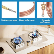 2PCS Thermocouple Kit ,Stove Universal Thermocouple Fireplace Replacement Kit with 5 Adaptors for Stove Fireplace B