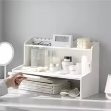 Upgrade Storage with Two-Layer Desktop Organizer Shelf for Home and Office Ins-Style Rack for Books and Stationery S