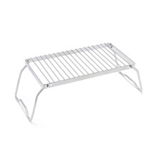 Gestreifter Outdoor-Barbecue-Grillgrill, Langer Edelstahltopf, Zusammenklappbare Halterung, Tragbares Gestell, Ablaufgestell