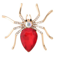 Fashion Alloy Spider Crystal Brooch for Women's Dresses or Womens Clothing
