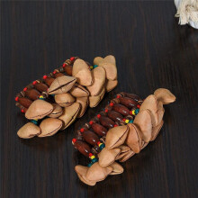2 Pcs Seed Shell Dance Bracelets,Nut Band Wrist Bells for Dance, Yoga, Meditation, ASMR and Sound Therapy