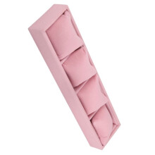 4 Grids Watch Jewelry Display Box with Pillow Tray Ice Velvet Bracelet Chain Storage Holder Jewelry Organizer Showcase