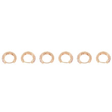 3X Brincos de Argola de Pedra CZ Elegantes para Mulheres com Joias Folheadas um Ouro - Ouro