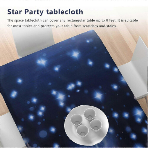 3pcs Space Tablecloth Starry Night Tablecloth Decorations Galaxy Table Cover Space Stars Theme Part 2