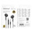 Συμβατά ακουστικά Borofone BM100 Max 3.5mm universal με ενσύρματο καλώδιο και μικρόφω 4