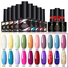 (23PCS/04) NeeJolie Gel Nail Polish Set 20 Colors Base & Top Coat Kit Soak Off UV LED Gel Nail Art Manicure Kit Long Lasting
