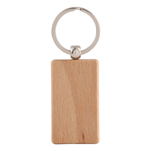 100 Blank Wooden Keychain Rectangular Engraving Key ID Can Be Engraved DIY 1