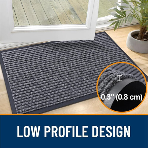 Tapete de Entrada para Uso Interno e Externo, Impermeável e Resistente, Resistente Ao Desbotamento, Perfil Baixo e Fácil de Limpar. 2