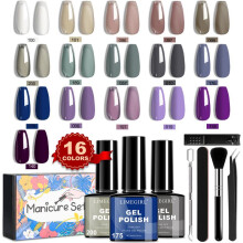 (HC037-2) New Fall Winter Gel Nail Polish Set Popular Series Professional Manicure Tools Kit Long-Lasting Shine Easy Application