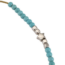 Bohemia Cuentas de Estrellas Tobilleras de Piedra para Mujer Pulsera Colgante de Cuerda Tejida Vintage en la Pierna Tobillera Playa Tobillo JoyeríA